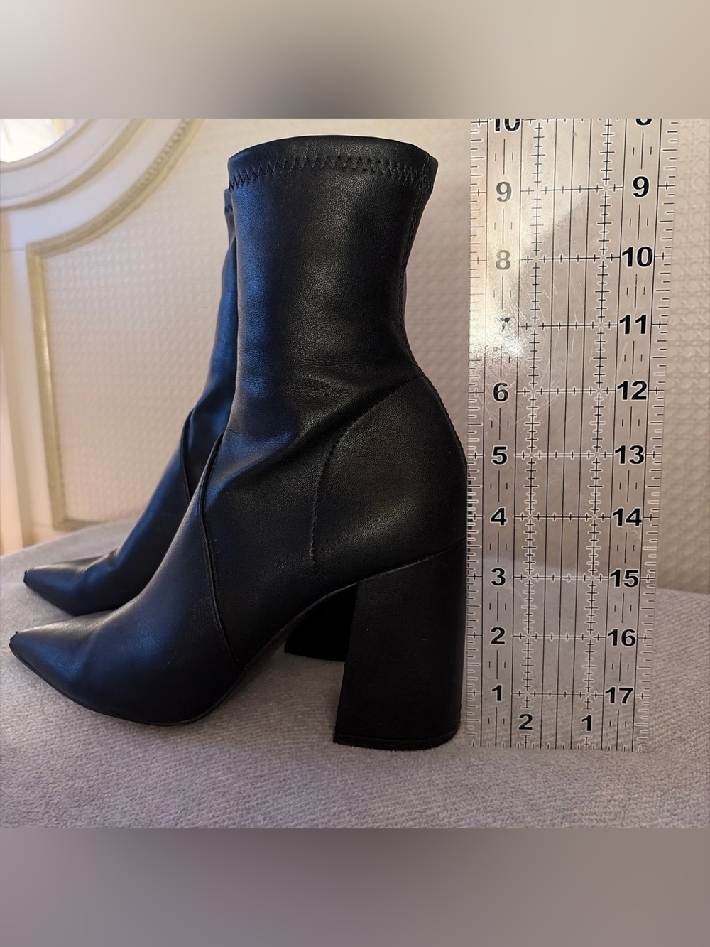 Sleek moto Booties with Block Heel